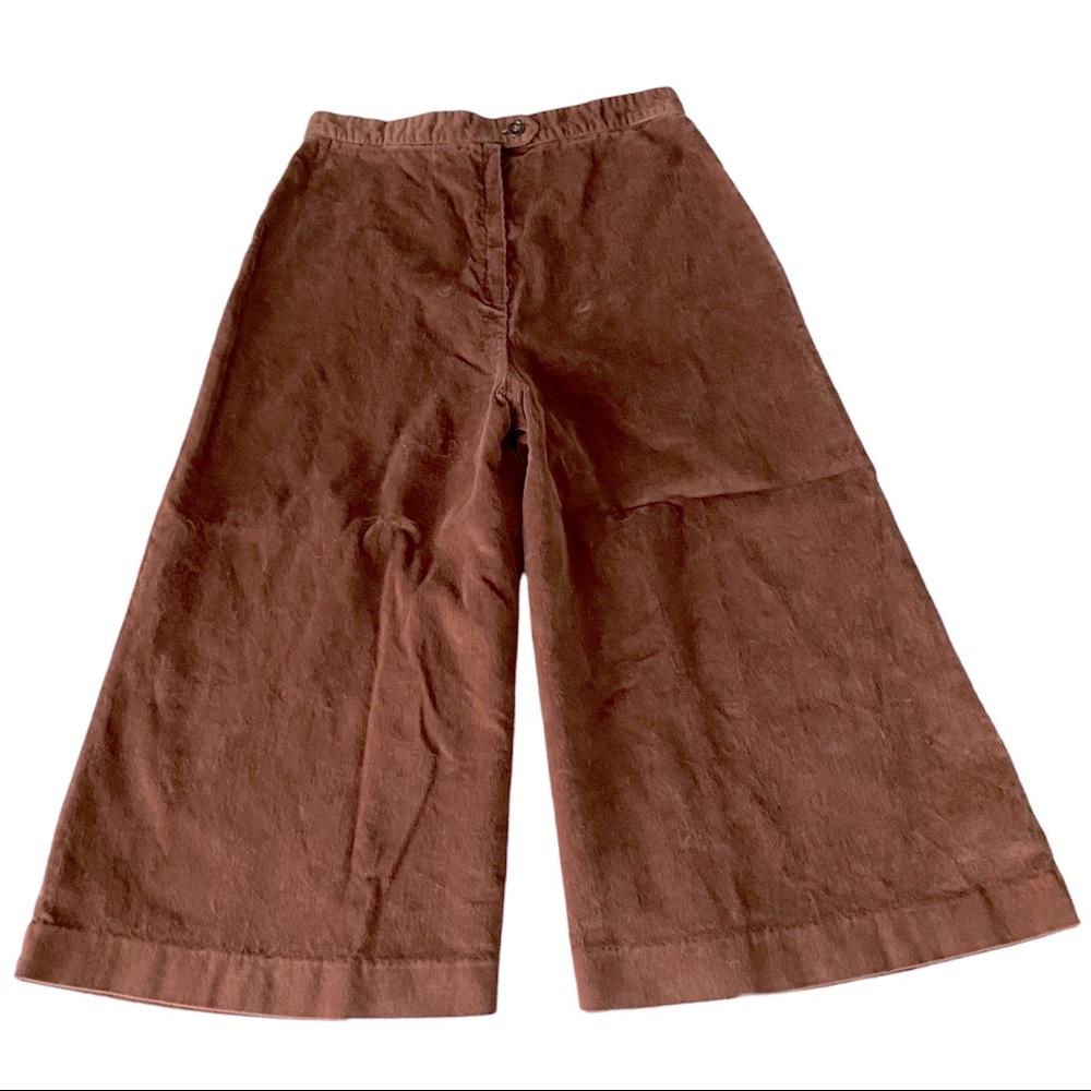 Vintage wide leg corduroy cropped pants, Size S